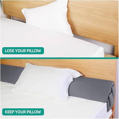 Miniatura 2 de . Almohada de cuña de camacuña de colchónalmohada de cabeceroalmohada de refuerzo para cerrar el espacio entre tu colchón y cabecera (76 x 10 x 6