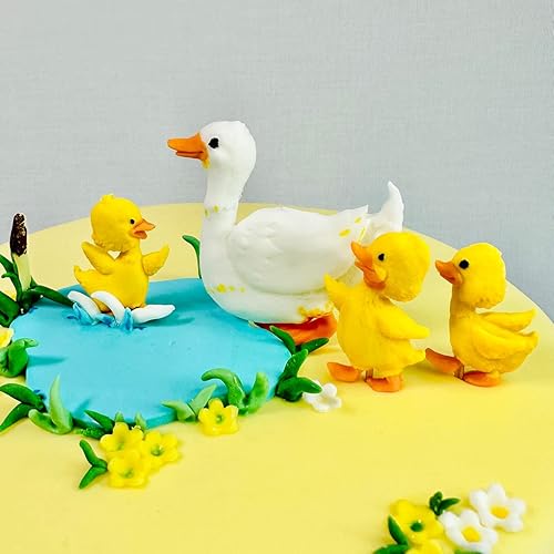 Miniatura 4 de Katy Sue Molde de silicona de pato y patitos para decoración de pasteles de Pascua y manualidades. Un molde para animales de patopolluelos. Úsalo