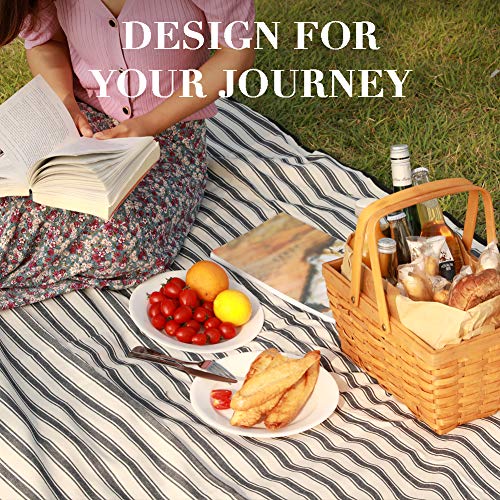 Cobertor de piquenique de boa geração, impermeável, cobertor de praia portátil com alça de transport