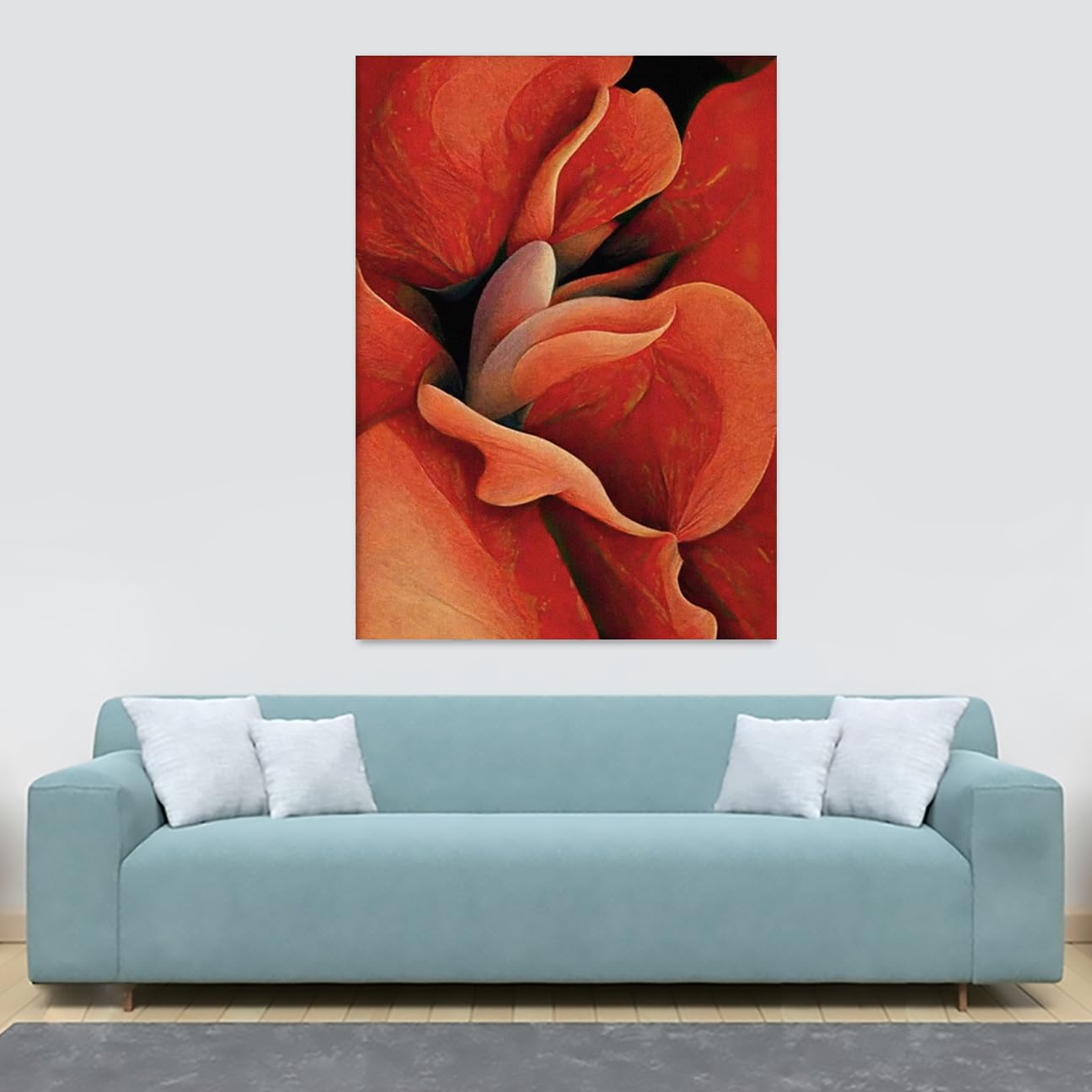 Amazon.com: Orange Rose Wall Art by Georgia O'Keeffe - Canvas Wall