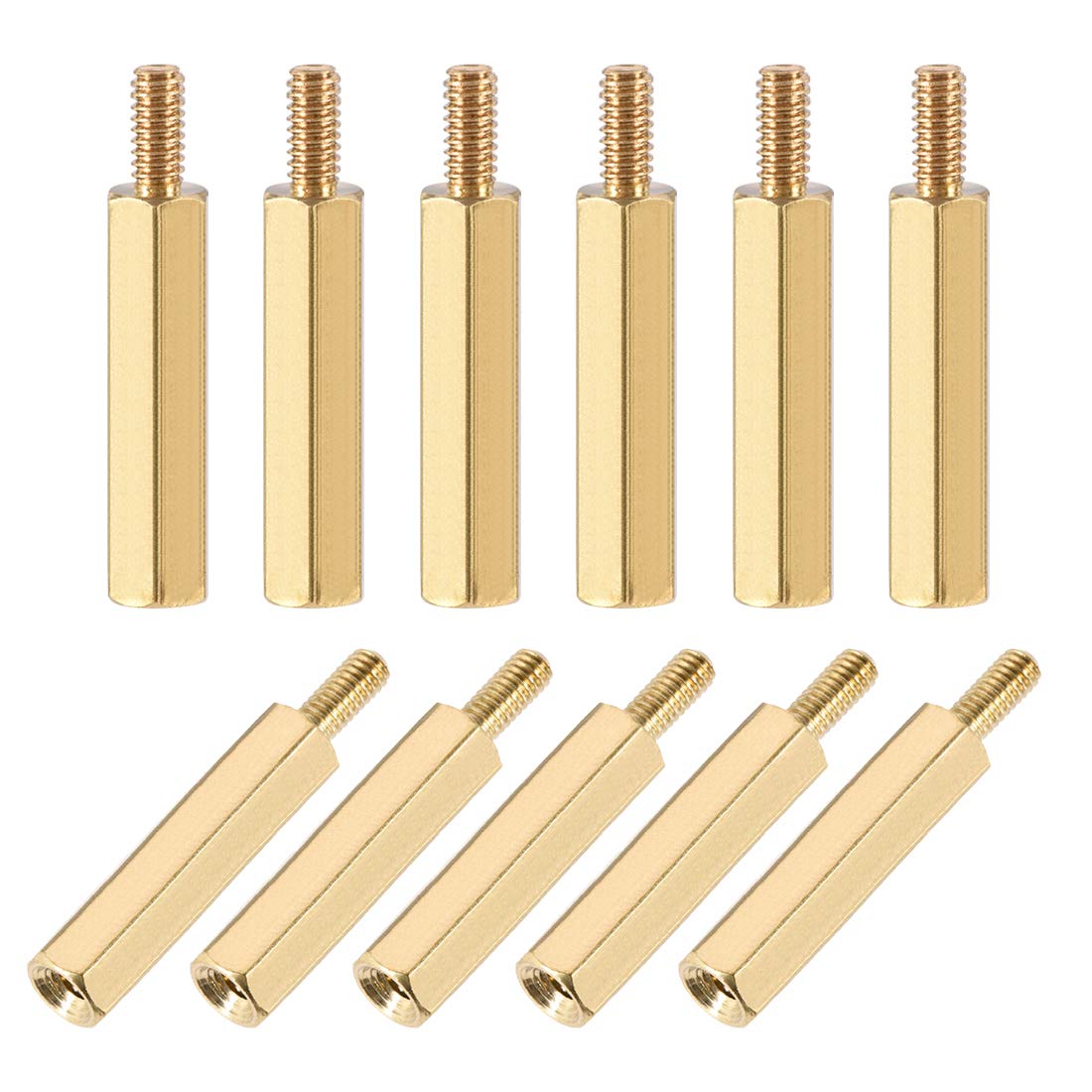 uxcell M2.5x20mm+6mm Male-Female Brass Hex PCB Motherboard Spacer Standoff for FPV Drone Quadcopter, Computer & Circuit Board 20pcs
