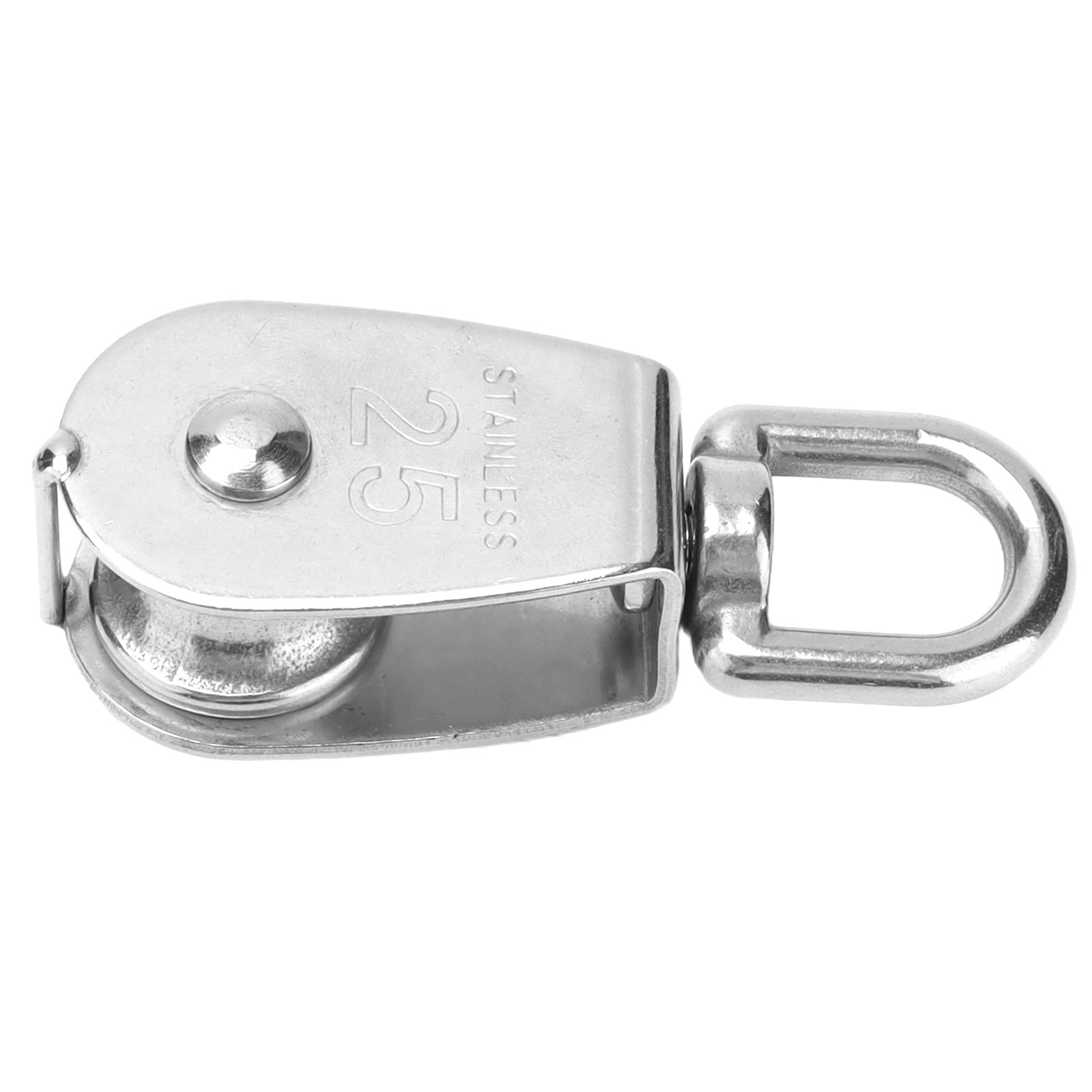Gancho de elevación de cuerda de alambre de acero inoxidable para grúa de bloque de polea única para objetos pesados (M25)