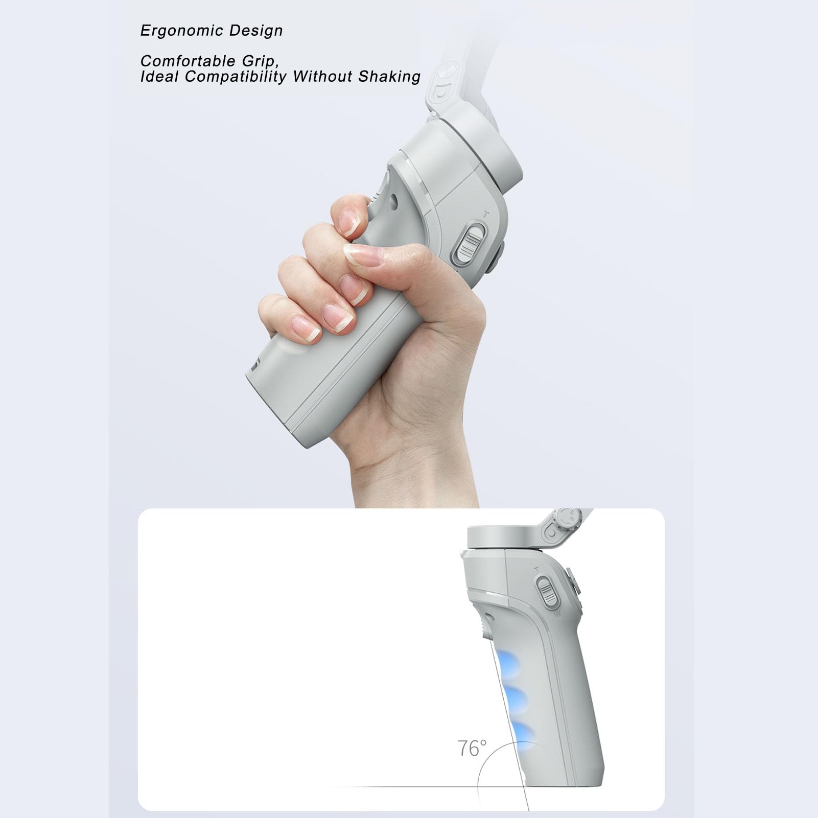 Generic Estabilizador de Teléfono Premium de 3 Ejes con Funcionalidad Bluetooth Selfie Stick para Viajes, Deportes y Uso Diario Ergonómico y Duradero