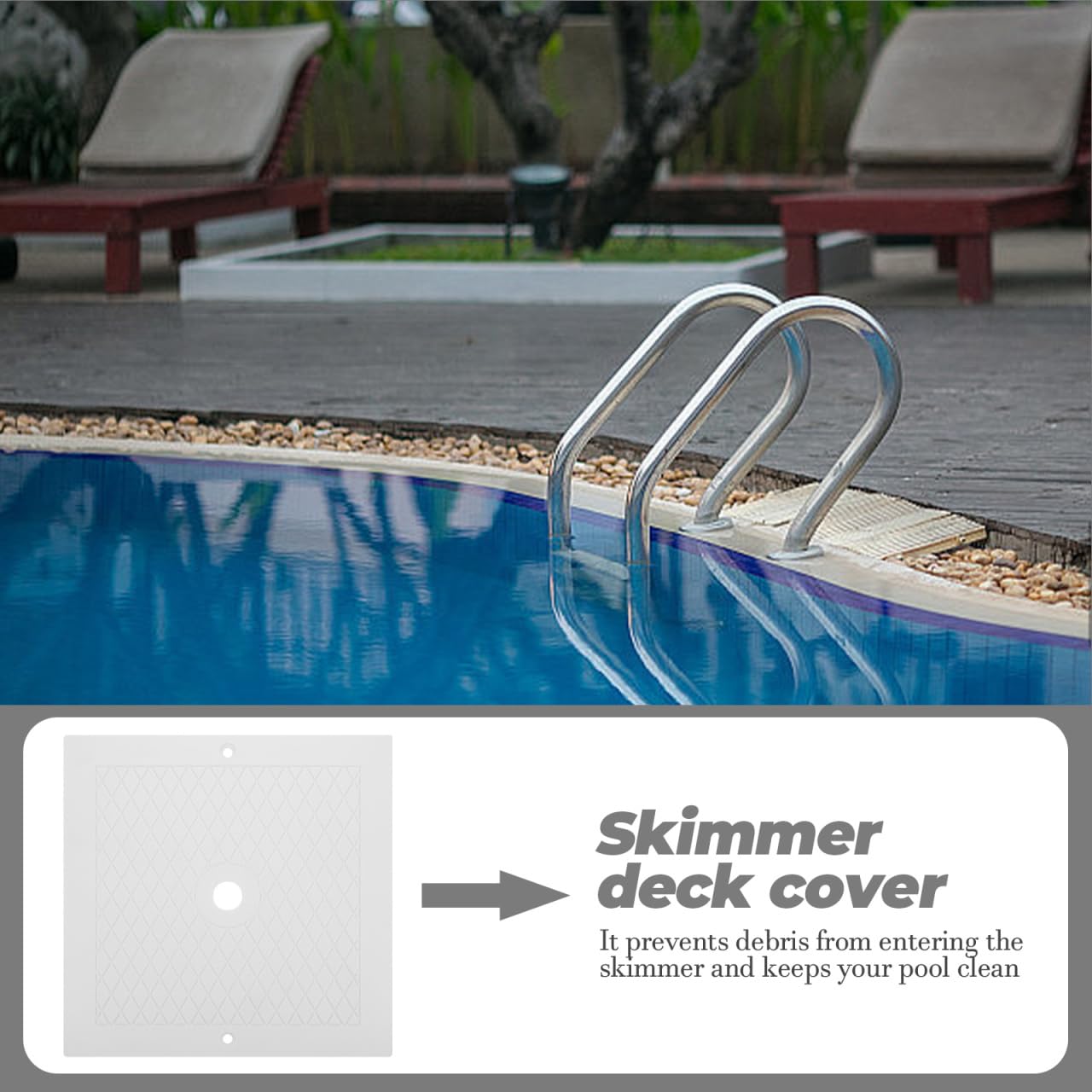 VANZACK Couvercle De Skimmer De Piscine Couvercle pour Skimmer Carré Couvercle De Skimmer Carré Pièce De Rechange Couvercle De Skimmer Pièce De Rechange Couvercle De Skimmer Pièce De
