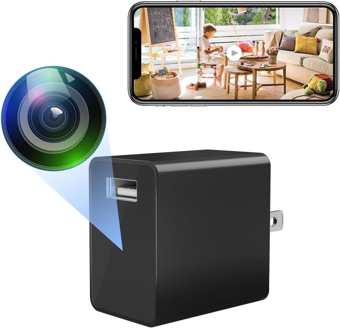 LIBREFLY Hidden Camera Charger WiFi Spy Camera USB Charger Camera