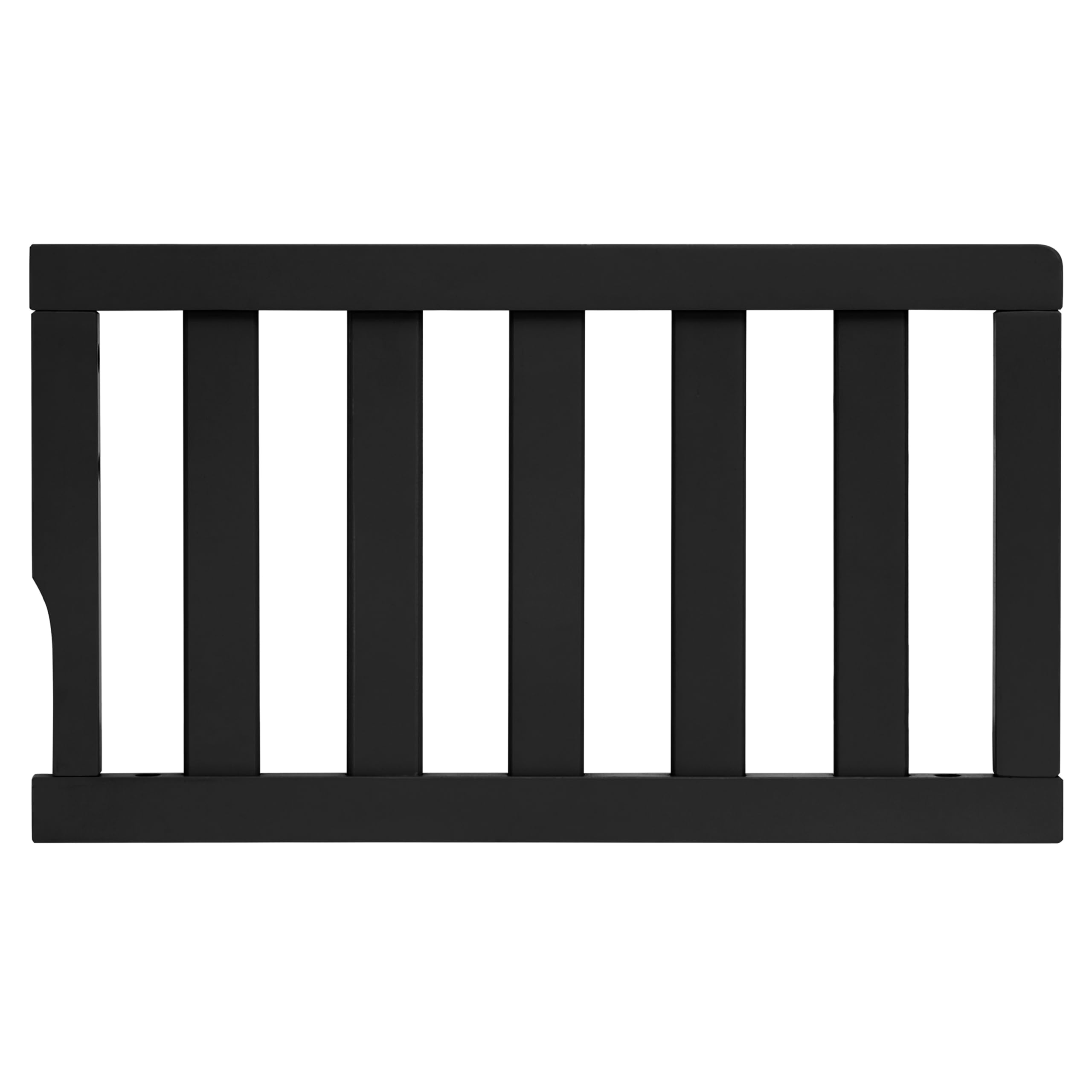 Dream On Me Toddler Guard Rail for Convertible Crib, Solid Wood Bed Rail for Toddler Bed Conversion, Matte Black Vintage