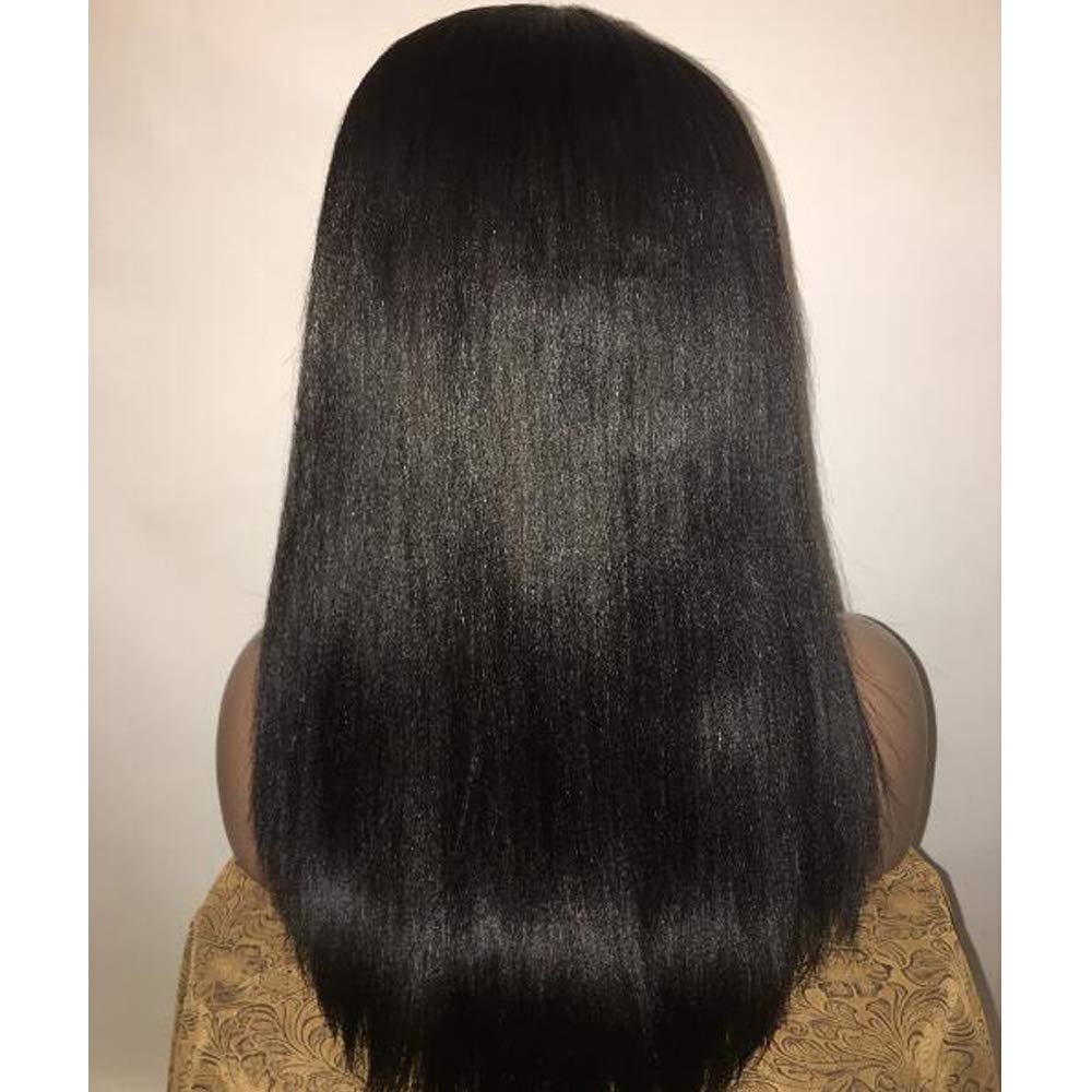 Amazon.com : Italian Yaki Straight Human Hair Lace Front Wig  display picture 3