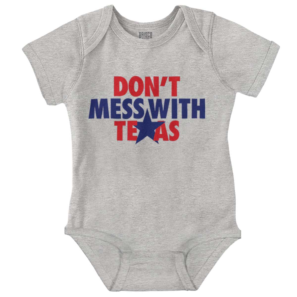 Brisco Brands Texas Lone Star State Motto Cool TX Baby Romper Boys or Girls