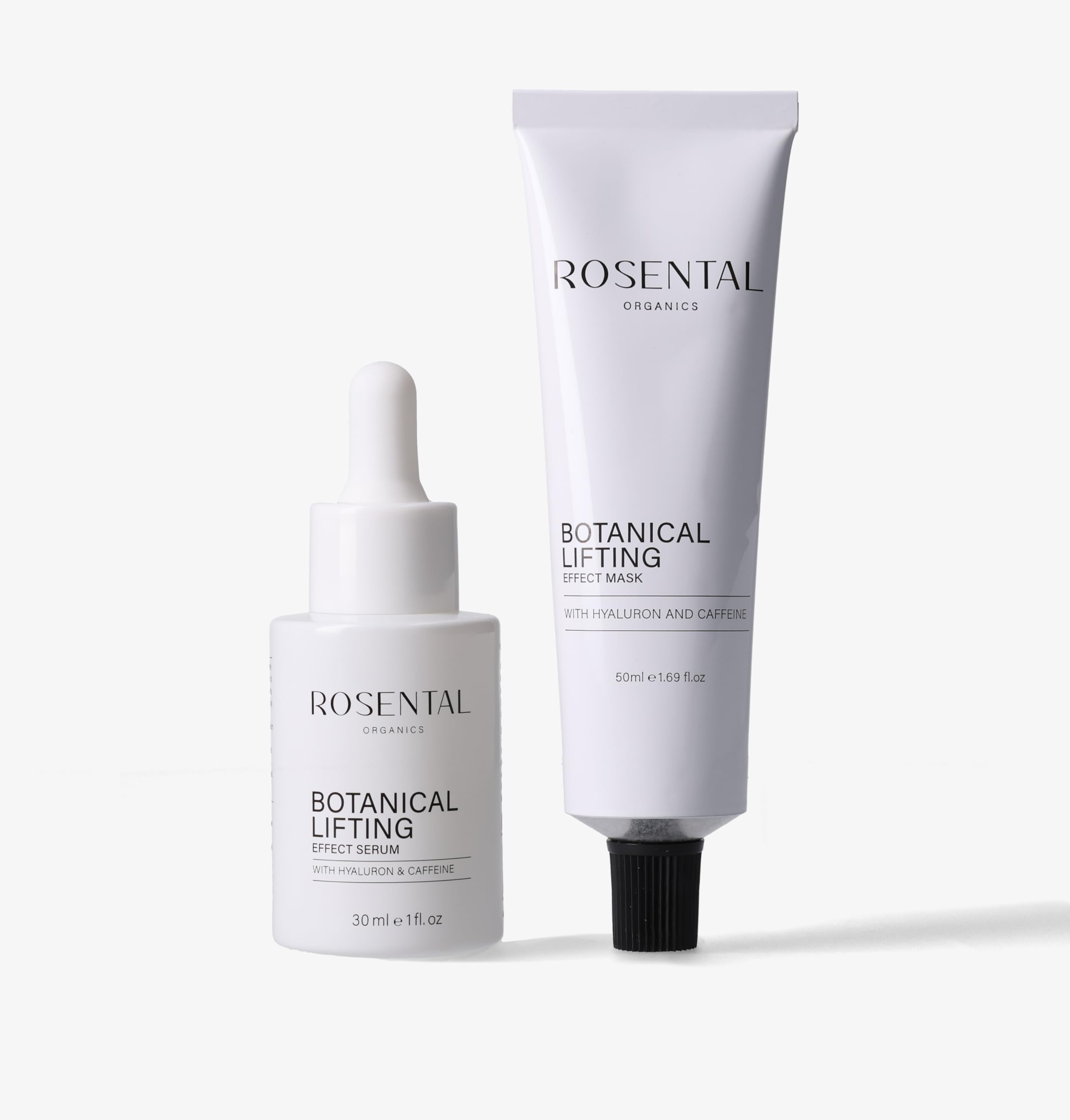 ROSENTAL ORGANICS Botanical Lifting Effect Duo Set Anti-Aging Serum Maske Hyaluron Koffein Made in Germany