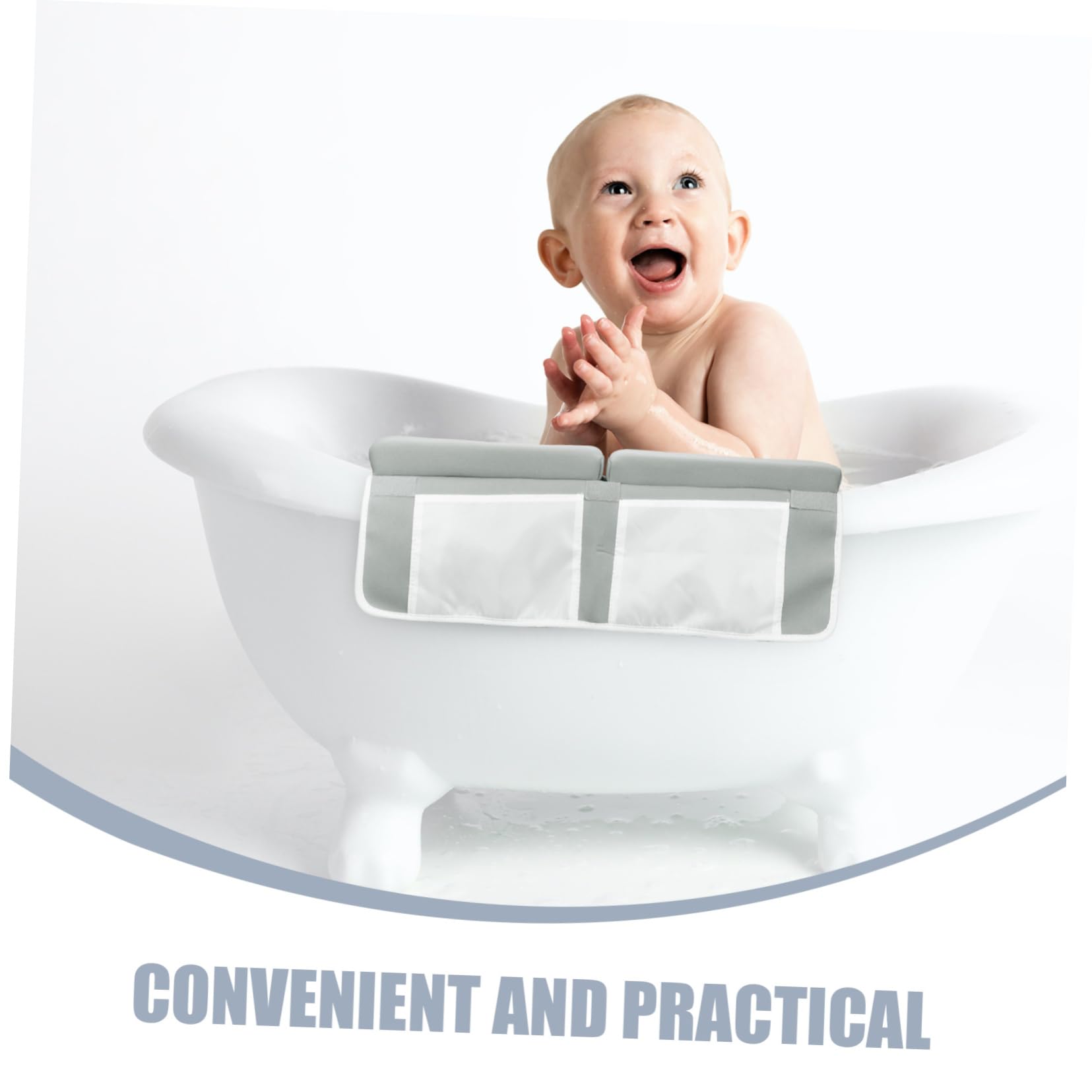 ibasenice Anti Rutsch Matte für Badewanne Ellbogenauflage aus Stoff Geschmeidig und Stoßdämpfend für Babybaden