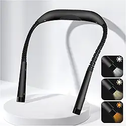 Luz de Leitura Recarregável via USB, 3 Níveis de Luz Ajustável, Portátil e Dobrável, Ideal para Ler e Estudar à Noite, lanterna leitura, luz de leitura para livro