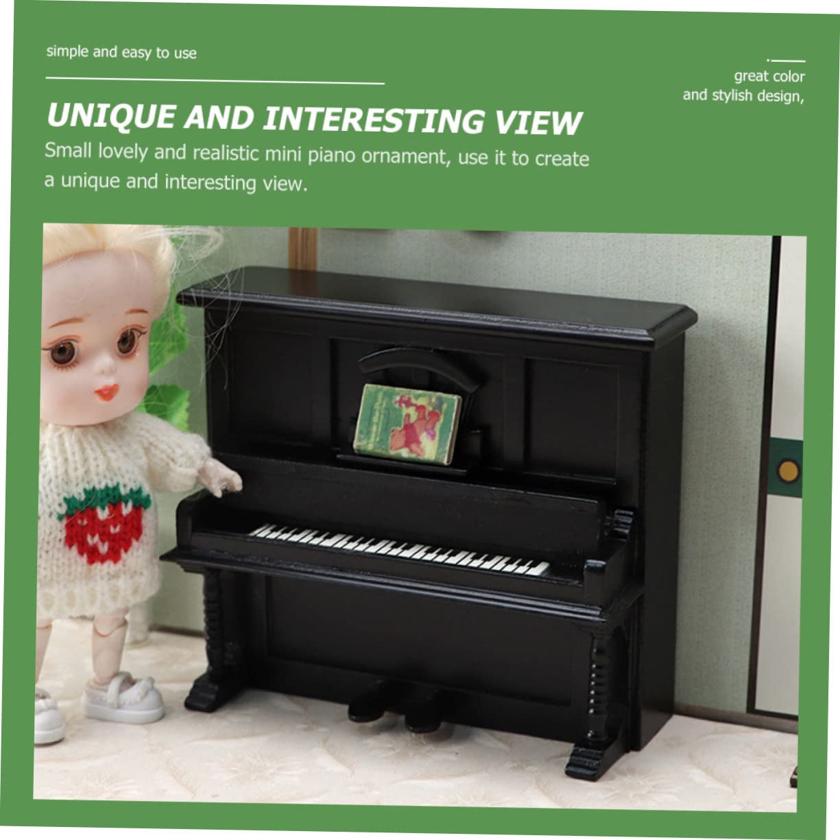 ミニチュア　ピアノ　アンティーク　ドールハウス Amazon | 模擬ピアノ アンティークドールピアノ ヴィンテージ