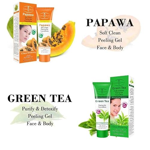 Miniatura 4 de Aichun Beauty Leche Exfoliante Piel Muerta Facial Purificar Cuerpo Limpieza Peeling Gel Crema 3.53 oz (TÉ VERDE)