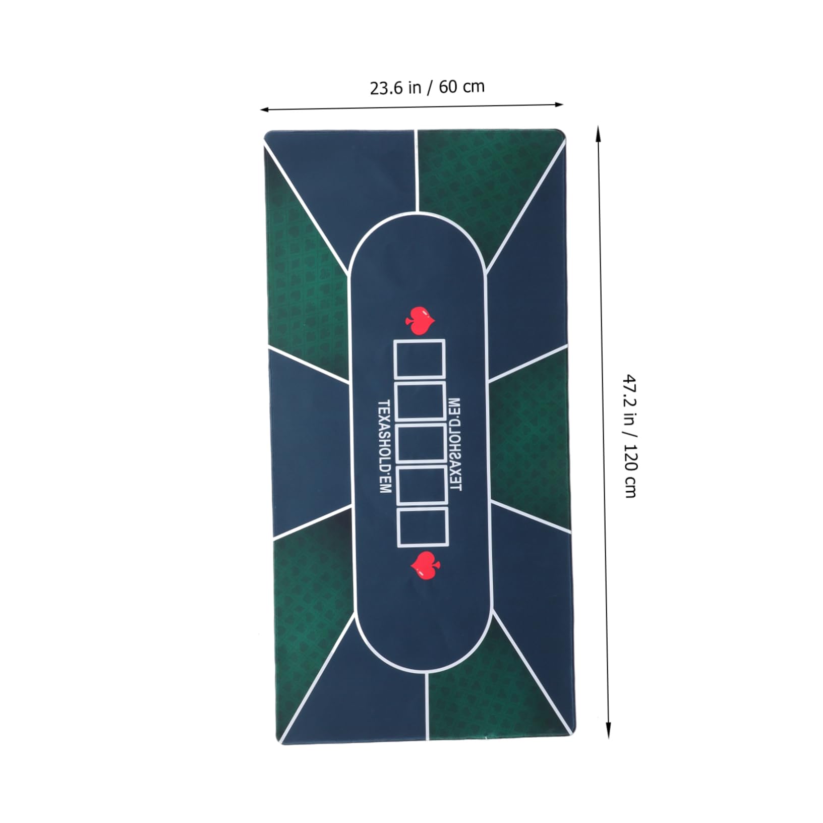 ibasenice Tapis de Poker Texas Hold’em en Caoutchouc, Rectangulaire, Antidérapant, Confortable, pour Jeux de Cartes la Maison Toute L’année