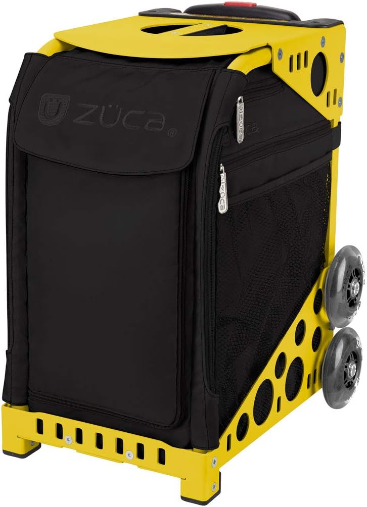 ZUCA Stealth Insert Bag and Yellow Frame with Flashing Wheels