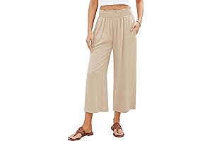 Women's High-Waisted Linen Cropped Palazzo Pants: The Epitome of Style and Comfort