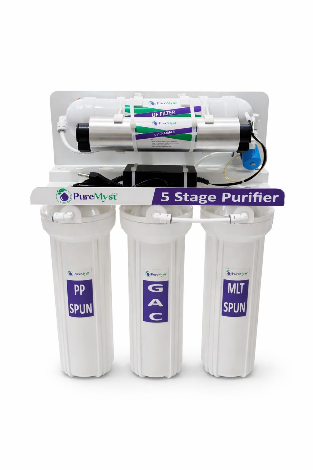 PureMyst 5 Stage Electric Gravity Base Under Sink/Wall Mount UF Filter Membrane-UV Water Purifier filter-No TDS Reduction, No Wastage,and Without RO-Not Suitable for Borewell or Tenker Water-image-38