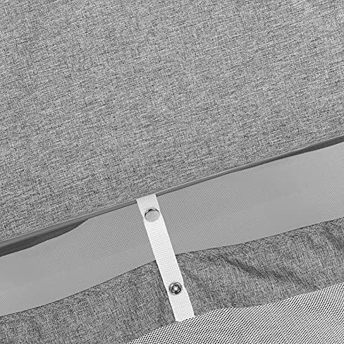 Hoog koolstofstaal + positieve ionendoek 0-2 jaar oud babybedje met anti-klamboe, grijs Verstelbare hoogte… - Image 5