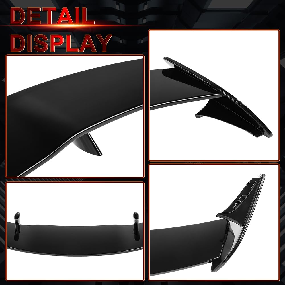 Spoiler posteriore per tetto compatibile con Mercedes Benz Classe A W176 A250 A45 A180 A200 AMG 2013-2018 Spoiler posteriore per tetto Lip Splitter Boot Spoiler (Nero lucido)