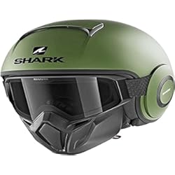 Cascos Venom Shark Street Drak Casco de Moto, Hombre, Verde, M