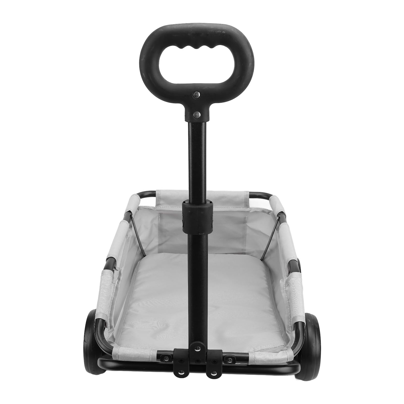 Hundewagen mit Rahmen aus Kohlenstoffstahl, Reisekorb für Haustiere mit Rädern, leichter, zusammenklappbarer Tiertransporter für Hunde und Katzen bis zu 7 kg, geräumiges Design aus (Grau)