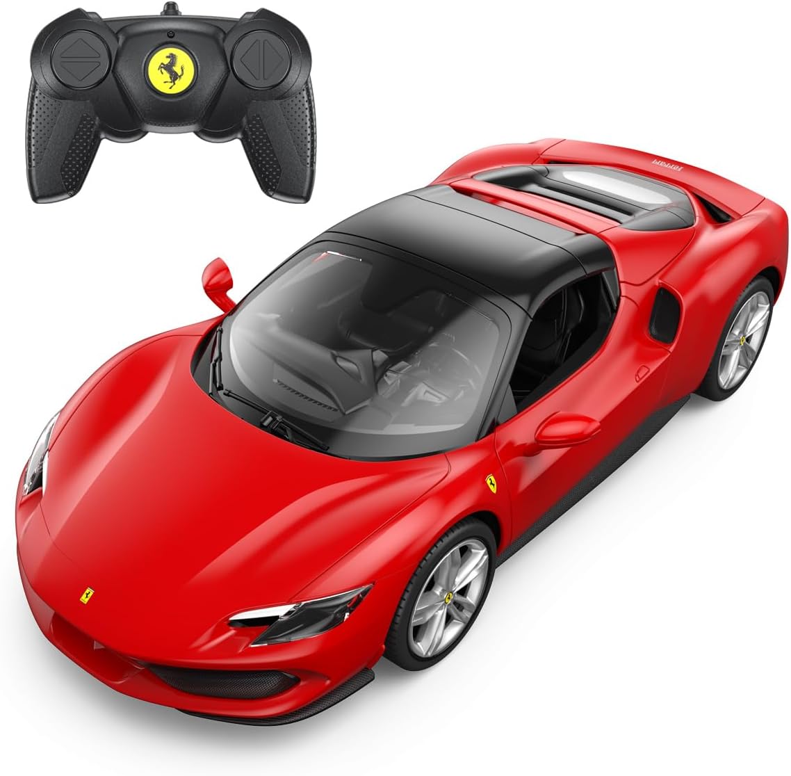 RASTAR 94600 1/16 Ferrari RC Car - Officially Licensed Ferrari 296 GTS Remote Control Car for Play and Display - Ideal Gift for Kids - Red