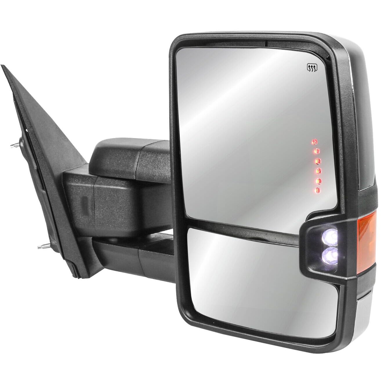 Amazon.com: INGKTMFT Pair Power Heated Fold Tow Mirror Chrome  