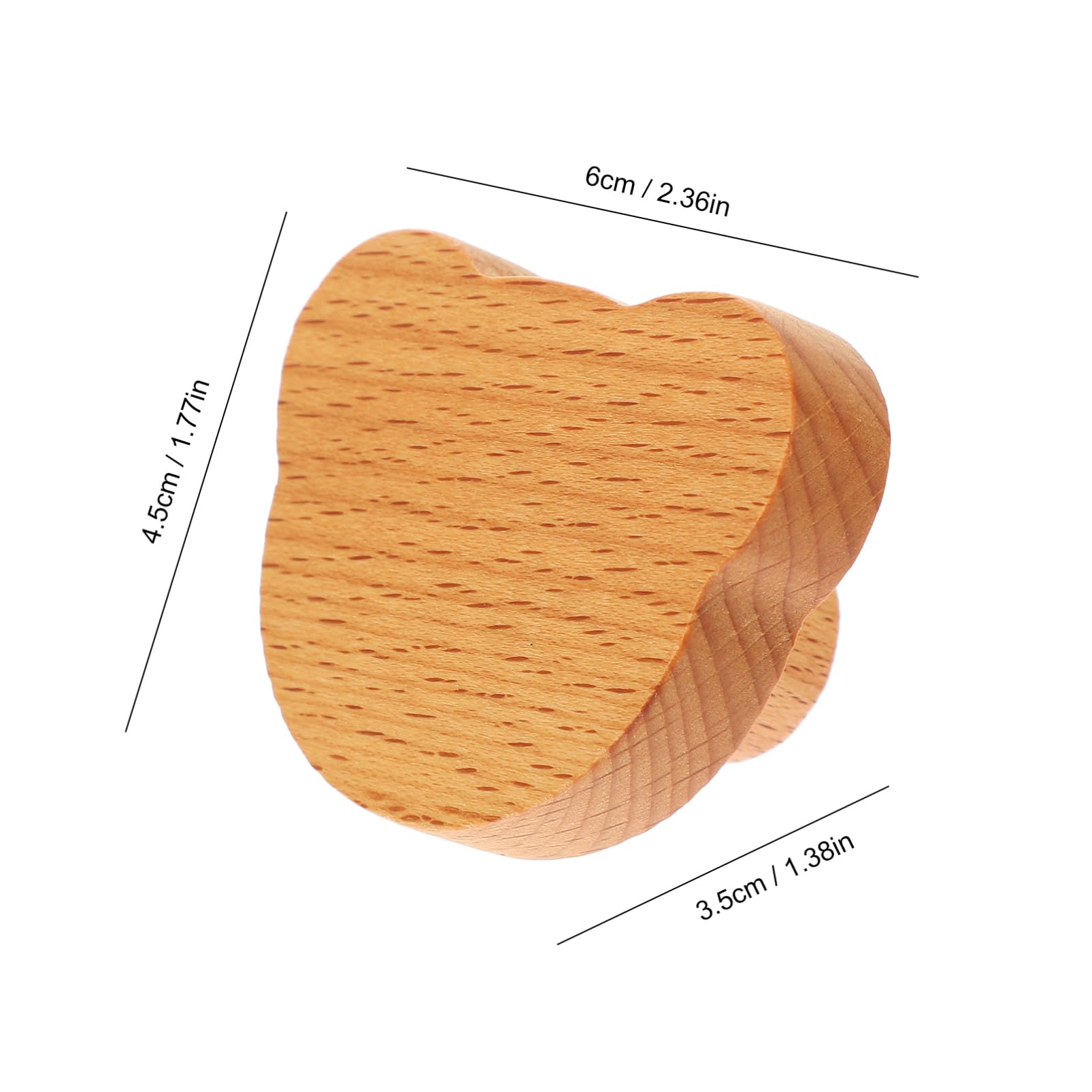 jojofuny Boutons De Meubles En Bois Ours Poignées De Tiroir En Bois Cartoon Robuste Pour Armoires Et Commodes Lot De 6 Pièces Installation Vis Mobilier Garçon Et Filles