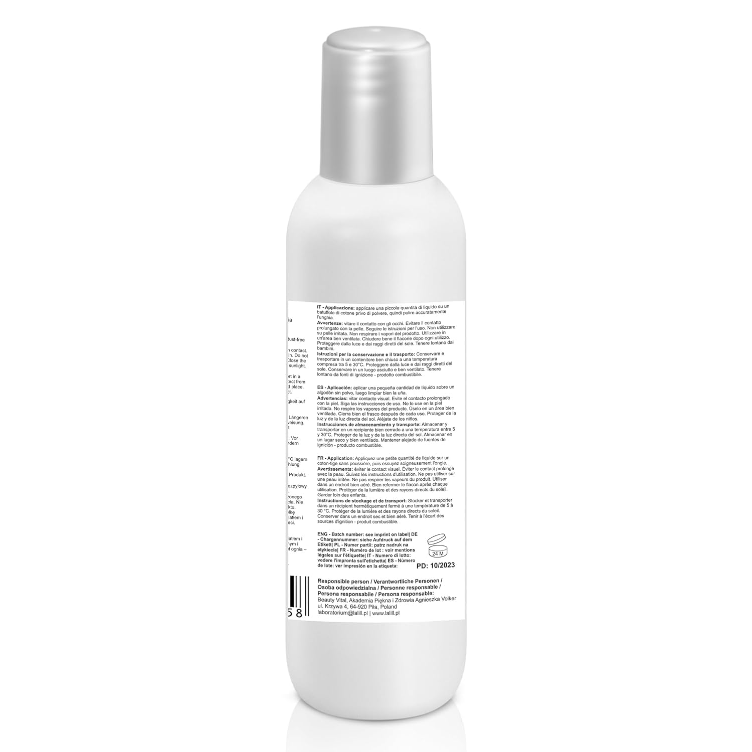 LALILL Zestaw do czyszczenia paznokci 100 ml + acetonowy zmywacz do paznokci 100 ml – odtłuszczacz do paznokci, zmywacz do paznokci, żelów, hybryd, do czyszczenia paznokci żelowych