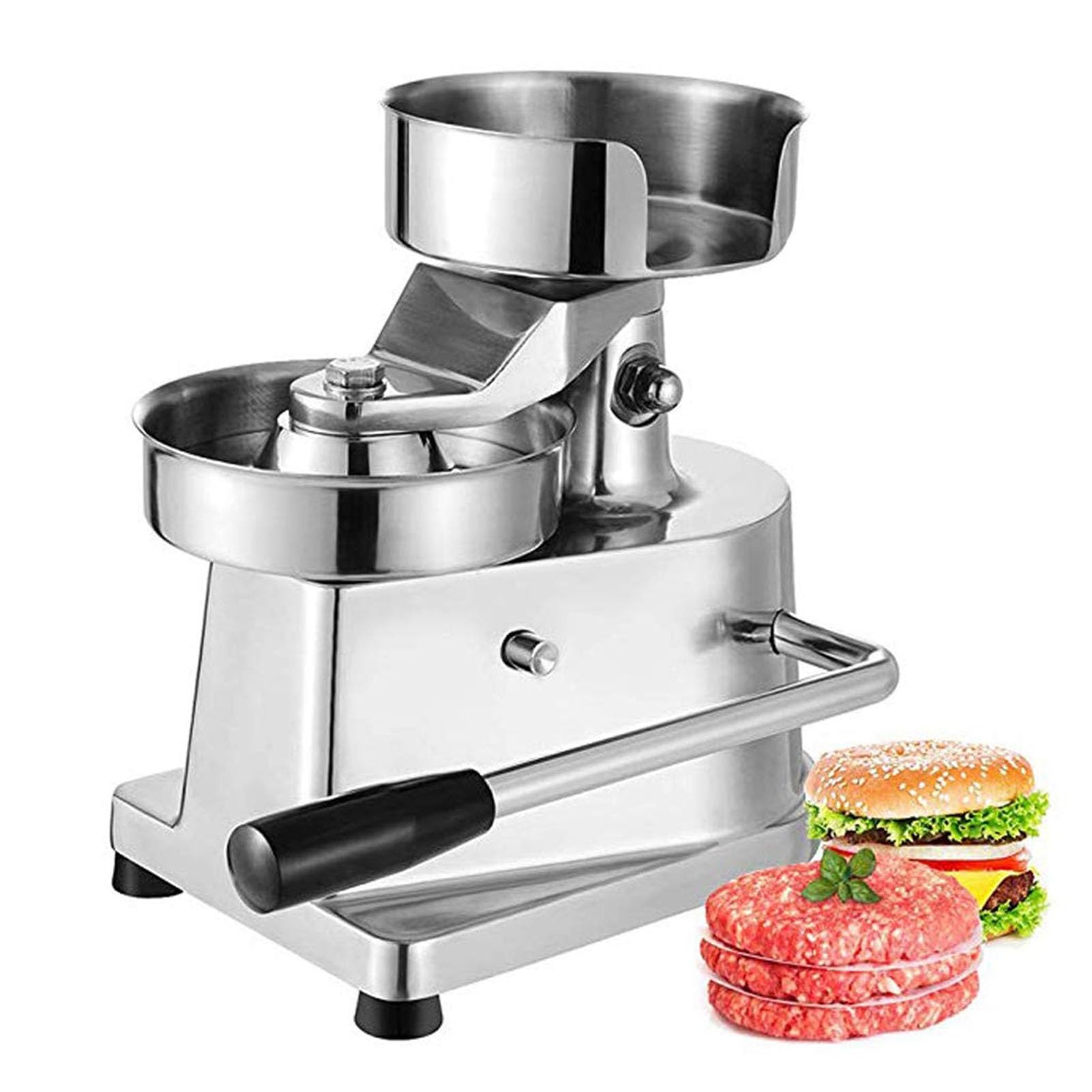 Pressa For Hamburger Commerciale Da 5 Pollici, Design Facile Pulire | Macchina For Hamburger Manuale In Acciaio Inossidabile,For Hamburger Ripieni Polpette Manzo,For Ristorante(13CM)