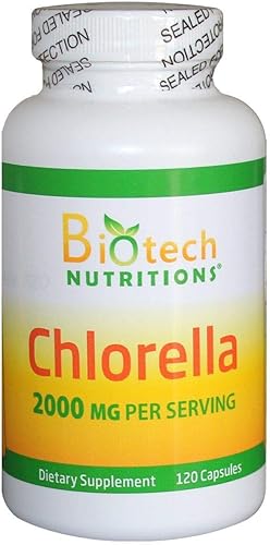 Chlorella - Cápsulas vegetales de 2000 mg, 120 unidades