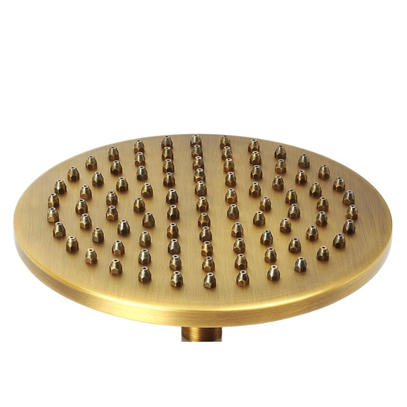 Quxetlryz Shower Head A Style Shower Head Antique Brass 8Inch Round Rainfall Arm Water Saving Hand Held Spray 1.5 M Hose(Shower Head A Style)