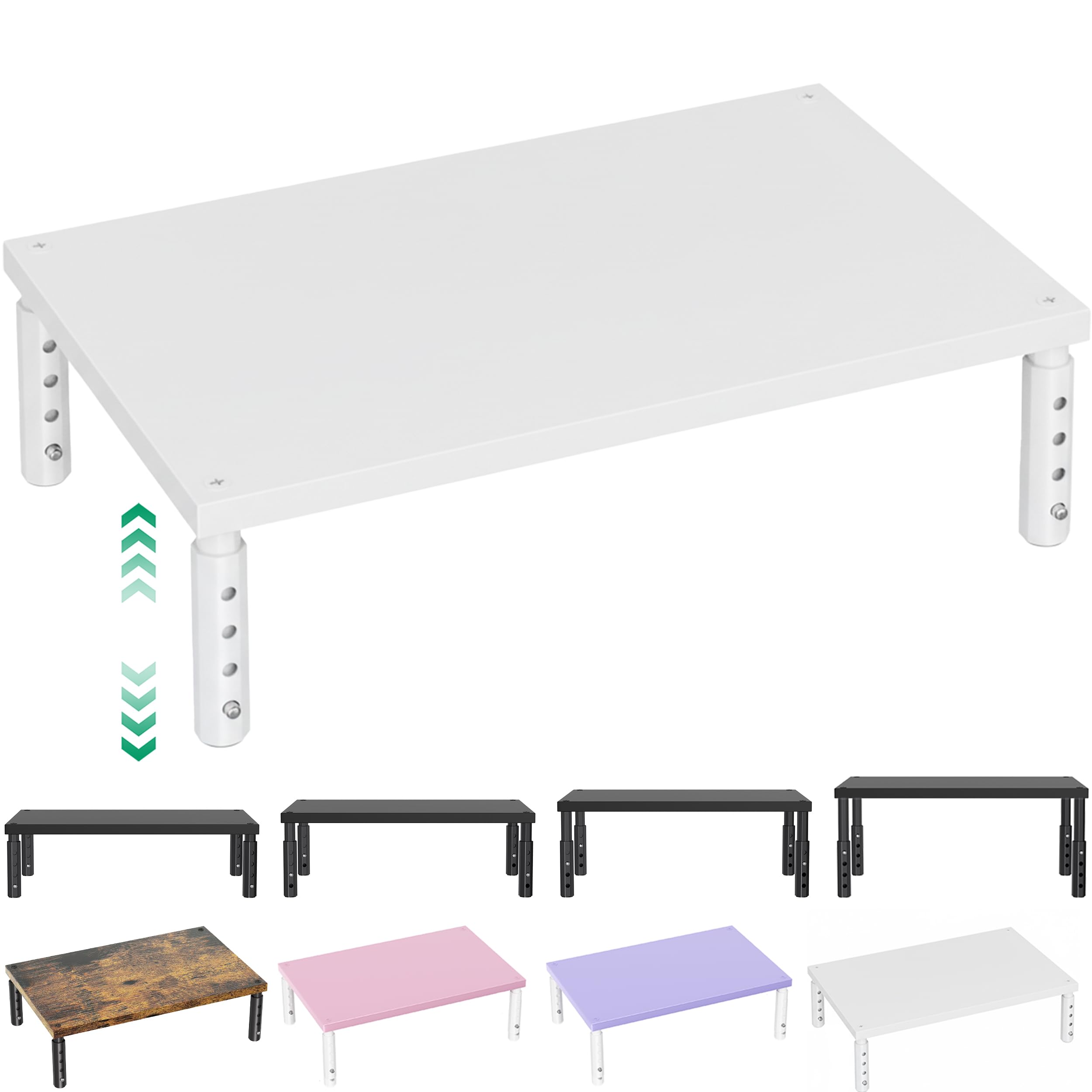 OPNICE Monitor Stand Riser for Desk Adjustable Computer Laptop Stand Desk Organizer for Monitor Laptop PC Printer Office