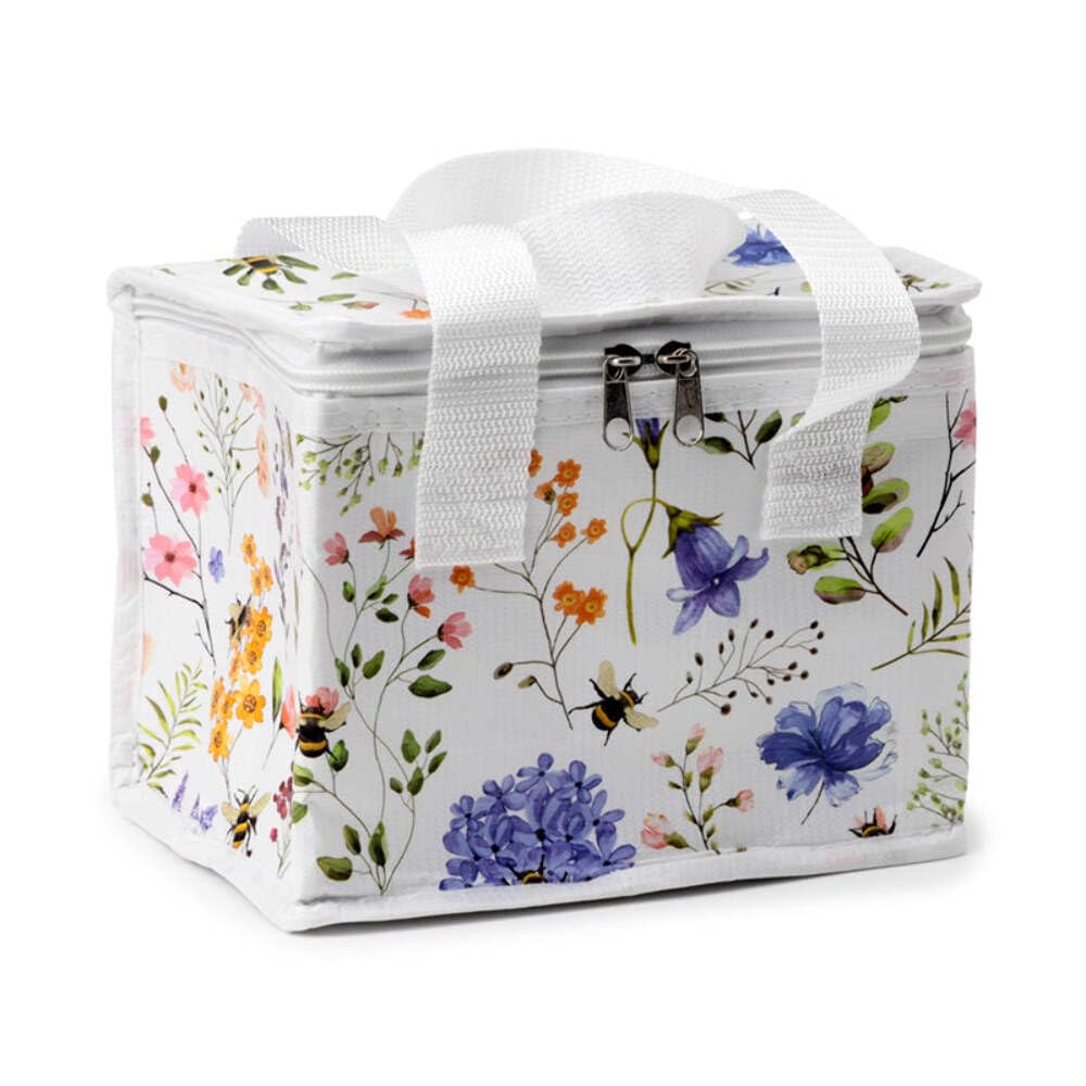 Puckator Cool Lunch Bag with The Nectar Meadows Design Made Out of Recycled Plastic Bottles - Insulated Lunch Bag for Women Men Children - Lunch Box Bag for Work & School - Beach Picnic Accessories