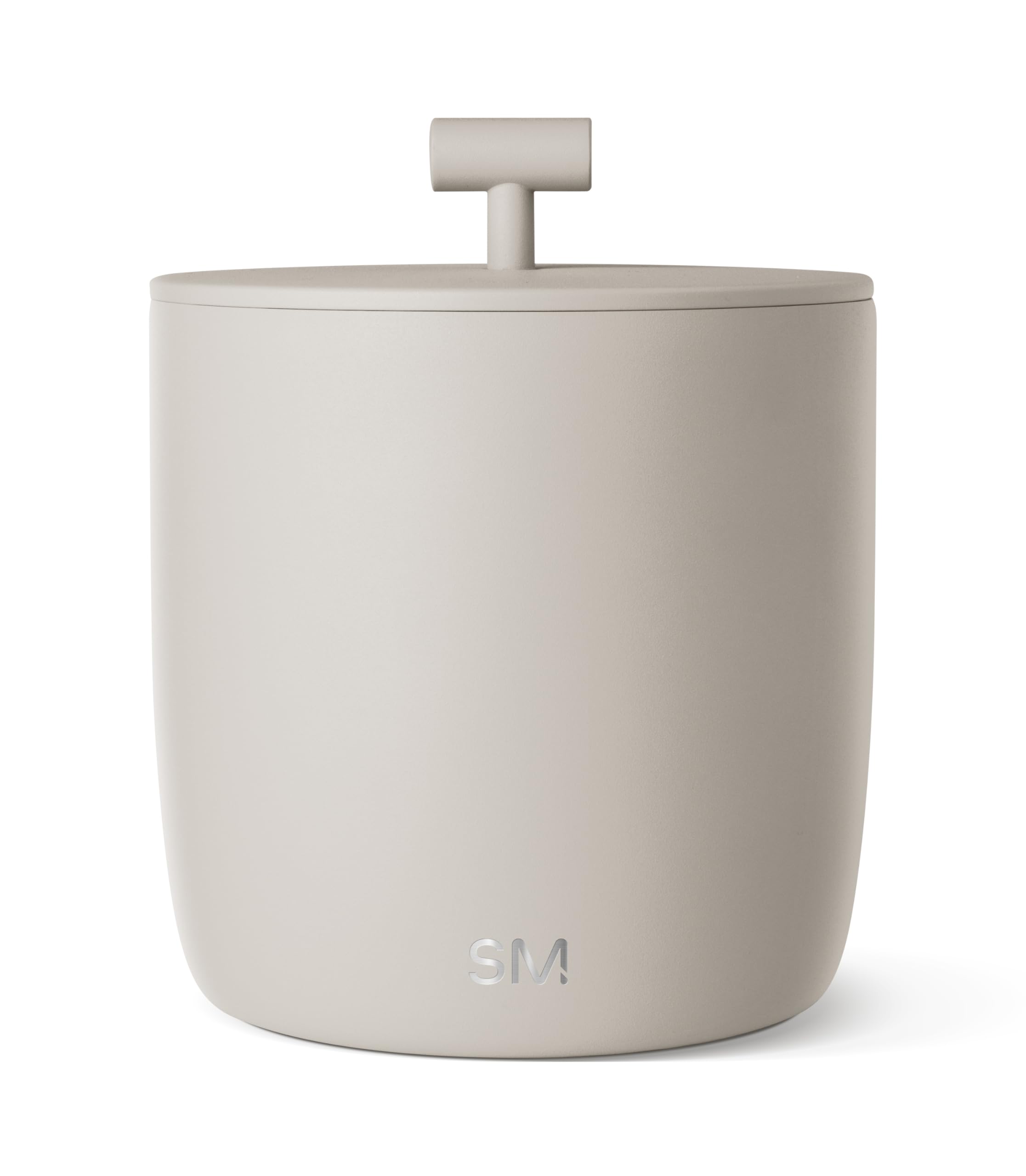 Simple Modern Vacuum Insulated Ice Bucket with Lid and Scoop | for Cocktail, Champagne, Wine, Beer, & Hosting | Stainless Steel 100oz Capacity for Large Parties | Rocks Collection | Almond Birch