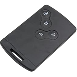 Clave Autenticacion Dacia Duster Carcasa Llave Tarjeta para Renault Captur Clio Koleos Laguna Megane Scenic - 4 Botones - Mando a Distancia