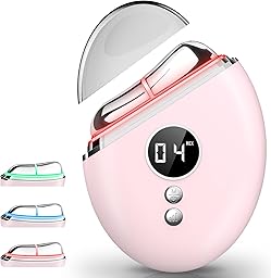 EMS Gua Sha, Gesichtsmassagegerät Gua Sha Elektrisch mit Smart 3 Modi Anti-Falten Schönheit Gerät, EMS Gesichtsmassage mit Vibration & Wärme für Gesichtsstraffung, Anti Falten Anti Aging