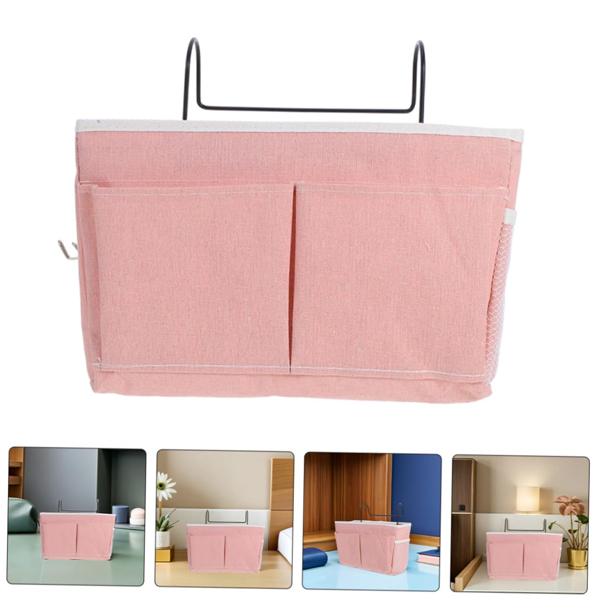 HEALLILY 2pezzi Borsa Portaoggetti da Appendere Contenitore Sospeso per Dormitorio e Camera da Letto Organizer in Tessuto con Tasche per Libri e Articoli Vari