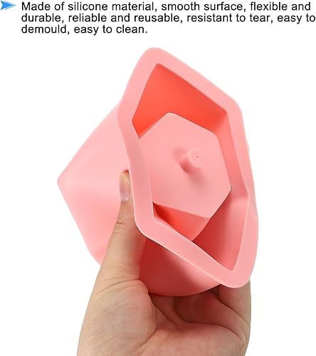 Miniatura 3 de PATIKIL Molde de silicona para maceta, molde hexagonal para macetas de flores, molde para suculentas, soporte para velas para decoración de