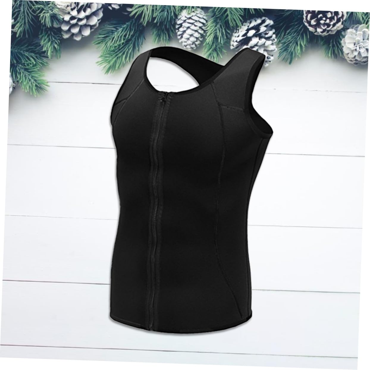 KOMBIUDA Herrenweste Mit Kompressions-Design Herren Slim Weste Für Training Herrenhemd Mit Muskel-Support Herren Sportshirt Aus Atmungsaktivem Material Für Haltung