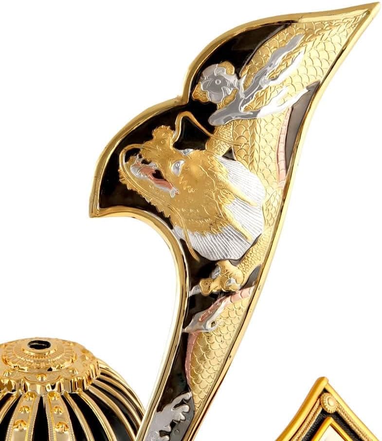 五月人形 端午の節句 兜飾り シルバー大鍬形兜