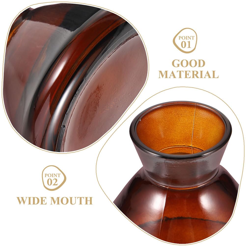 Didiseaon Diffusore di Profumo Vuoto: 2 Pezzi, Diffusore di Profumo a Bastoncini con Bocca Larga, Barattolo di Vetro Vuoto per Oli Essenziali, Ricaricabile da 220 Ml, Decorazione per La Casa