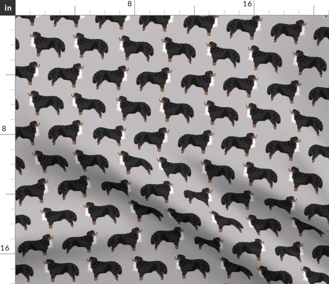 Spoonflower Fabric - Bernese Mountain Dog Breed Dogs Cute Best Pet Gray Printed on Petal Signature Cotton Fabric by The Yard - Sewing Quilting Apparel Crafts Decor