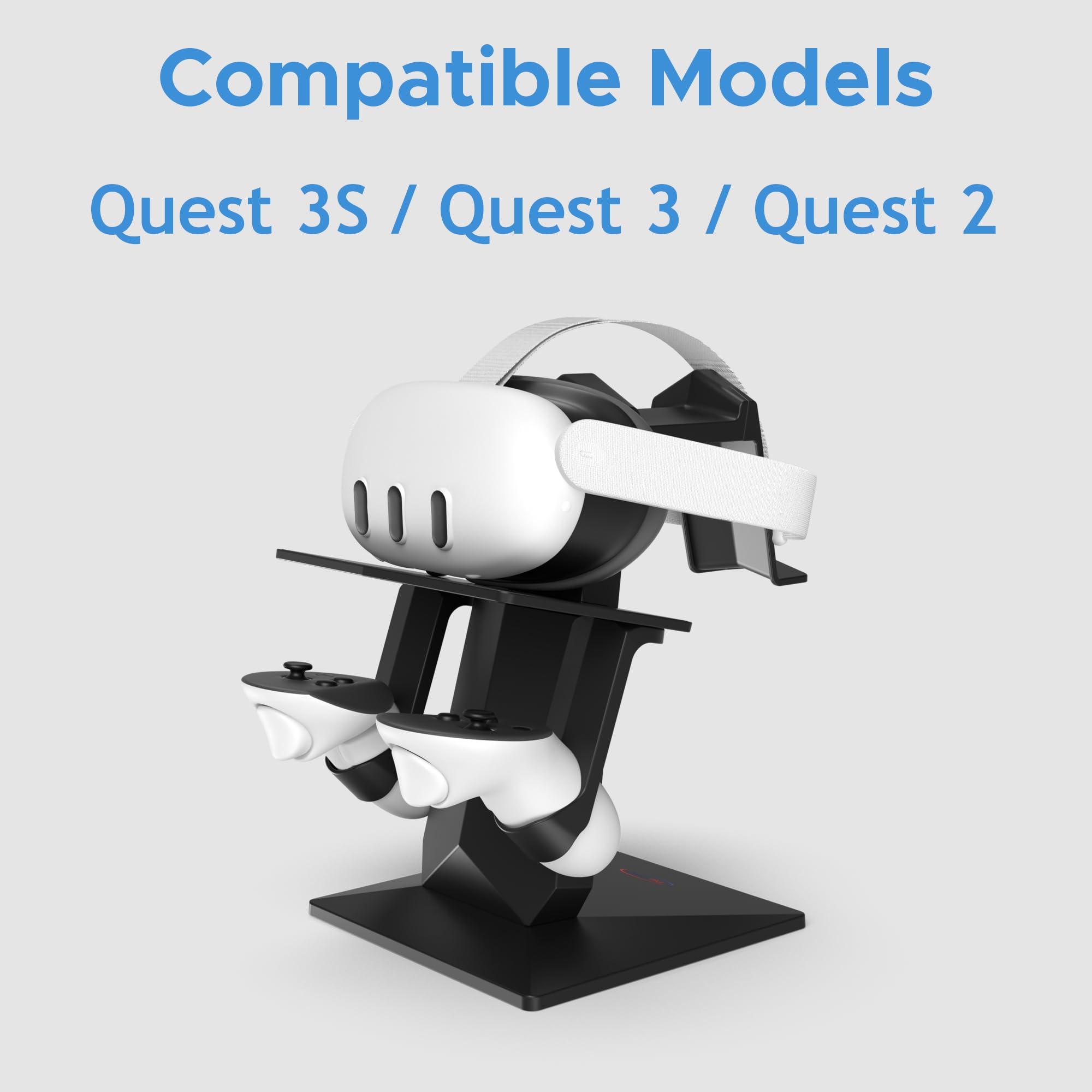 Digicharge Stojak na słuchawki VR do Meta Quest 3S / Quest 3 Oculus Quest 2 VR Mount Display Storage do zestawu słuchawkowego i kontrolerów dotykowych
