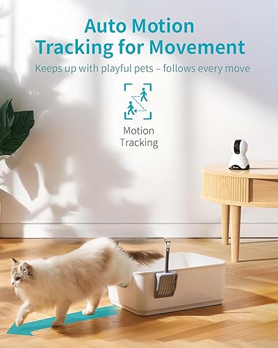 Miniatura 3 de VIMTAG Cámara para mascotas cámara para mascotas 1080P ángel de visión panorámicainclinación de 360 con audio bidireccional cámara para perros con