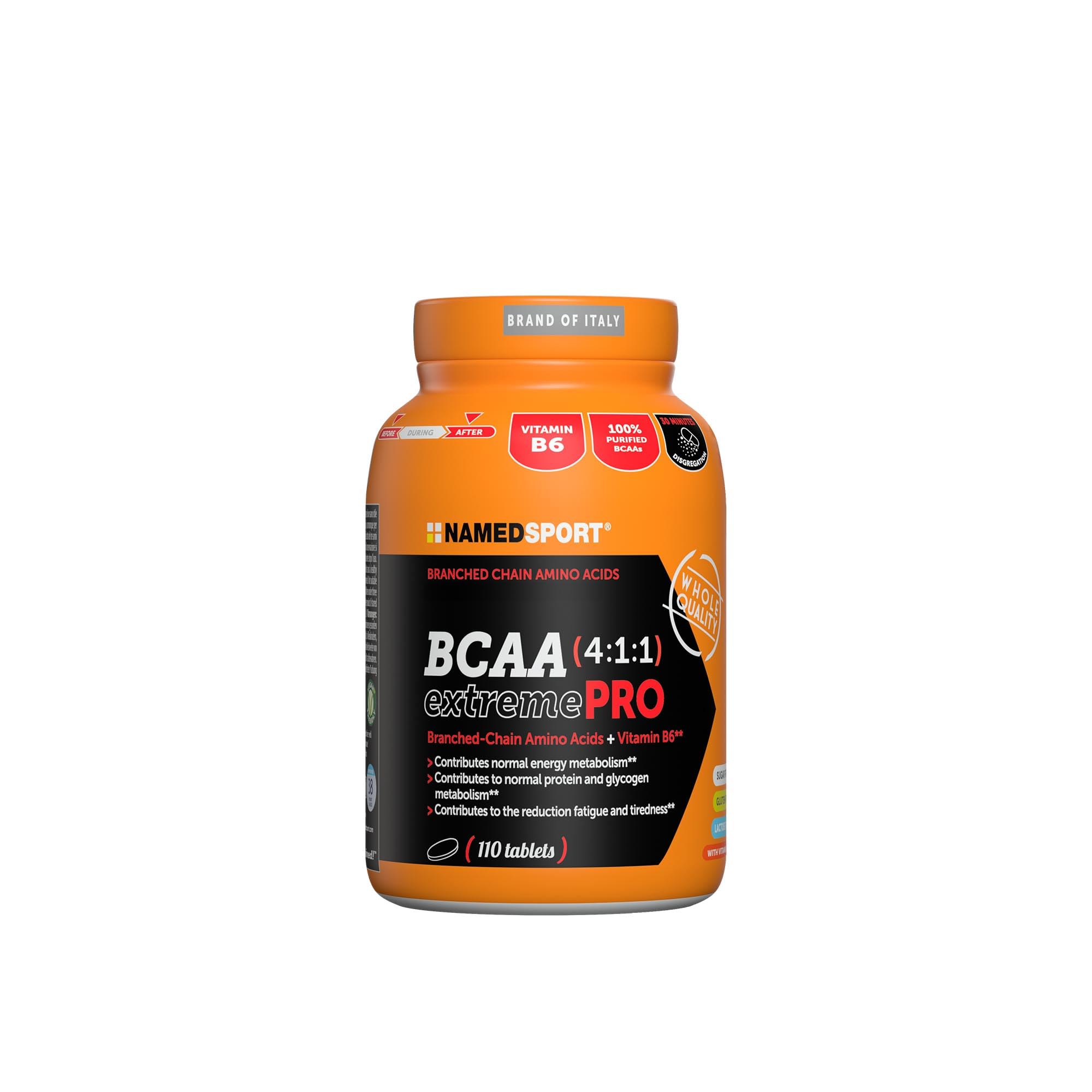 BCAA 4:1:1 extremePRO, Integratore Aminoacidi Ramificati Alta Purezza, Supporto al Recupero Muscolare con Vitamina B6, Senza Glutine e Lattosio, 110 Compresse