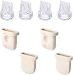 8pcs Pièces de rechange pour pompe à sein eufy, 4 Diaphragmes en silicone & 4 Duckbill Valves Accessoires Kit Compatible avec eufy S1 Pro, S1, E10, E20 Pompe mammaire à l'usure