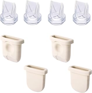 8pcs Replacement Parts for eufy S1 Pro, S1, E10, E20 Breast Pump | 4 Silicone Diaphragms & 4 Duckbill Valves Accessories Kit Compatible with eufy S1 Pro, S1, E10, E20 Wearable Breast Pump
