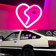 Blueshyhall Car LED Ambient Light, Triangle or Back Window Light, Interior Atmosphere Lighting for Car Sign Decor, Bedroom, Party Pink Broken Heart Pattern