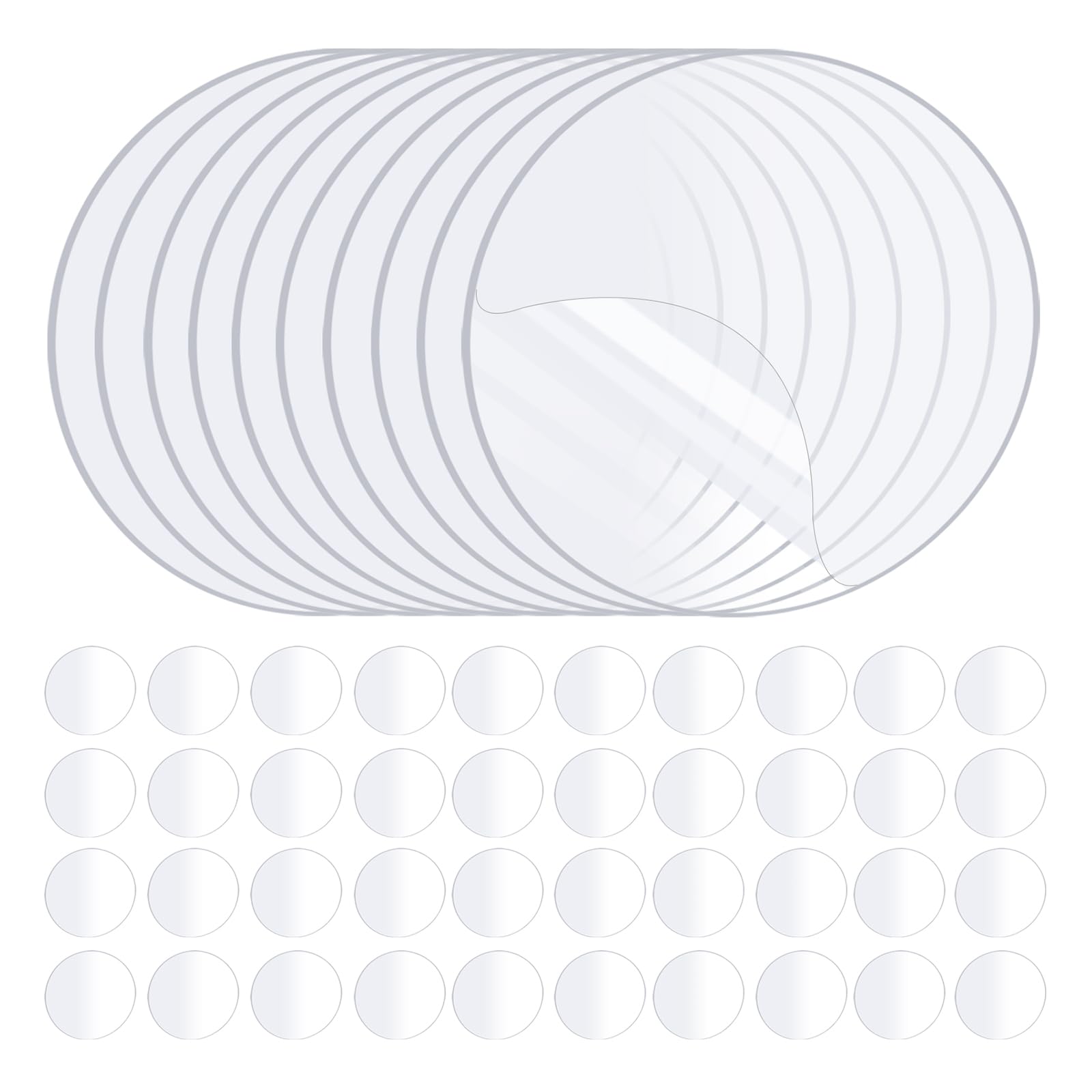 ZOMPAGO 50 cintas adhesivas de doble cara resistentes al agua, adhesivo fuerte, transparente, alta resistencia, residuos, barras de pegamento, libre de remoción para colgar, adhesivo impermeable para